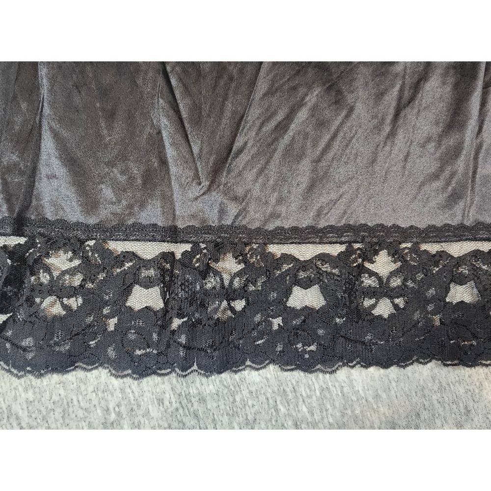 Vassarette Half Slip skirt Women Large Black Lace Trim Vintage 11-105 - Picture 3 of 7